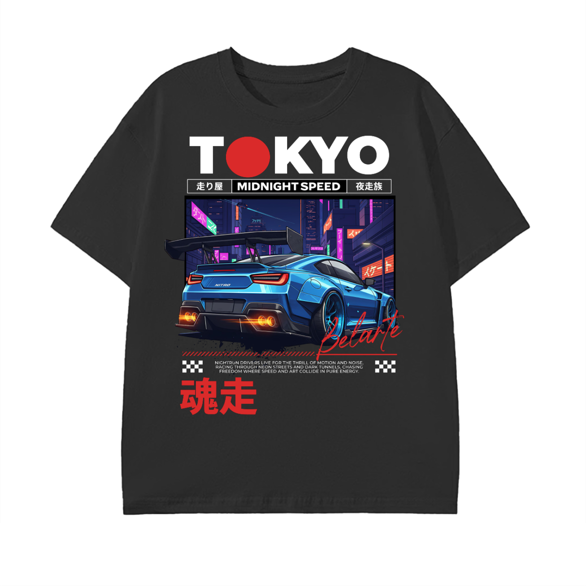 Tokyo Midnight Speed T-Shirt - Belarté