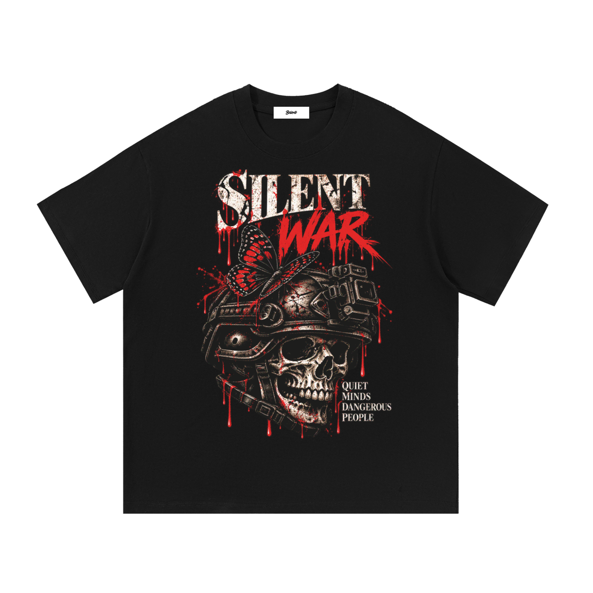 Belarté Silent War Graphic T-Shirt in black - front graphic view
