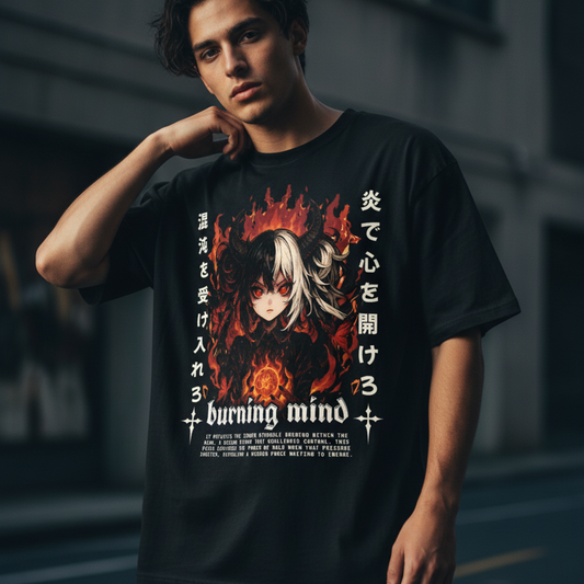Burning Mind Anime Devil Girl T-Shirt