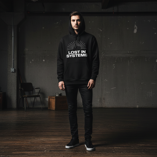 Lost In Systems Black Hoodie