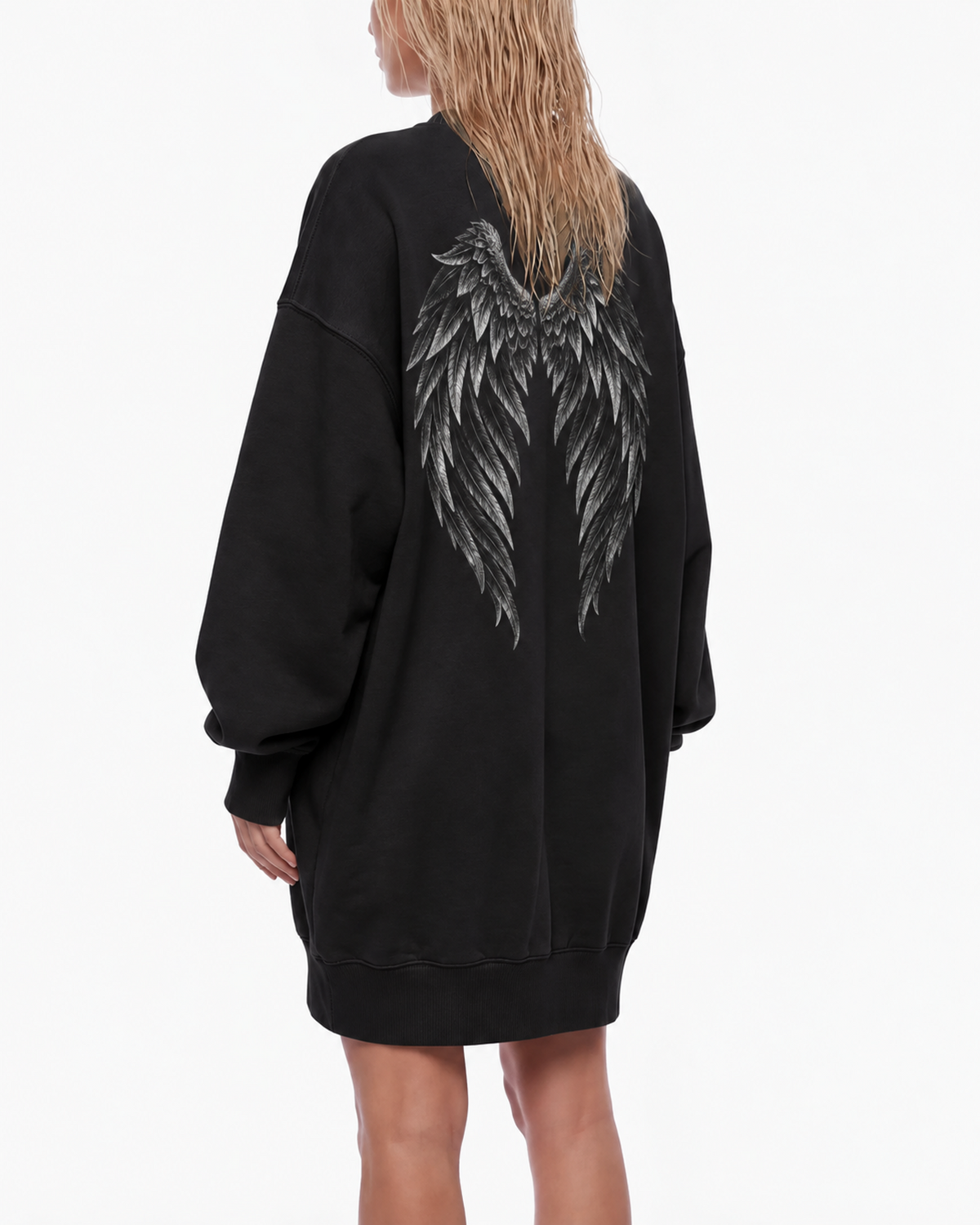 Belarté Fallen Angel women's oversized vintage washed sweatshirt dress - product image 2 of 13