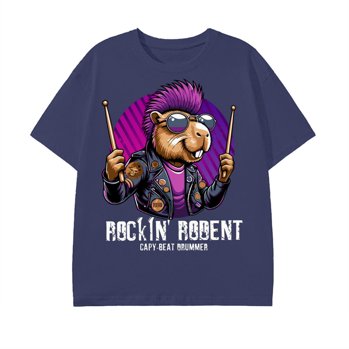 music fan,drummer life,streetwear art,punk style,cute animal art,capybeat,rock vibes,music lover gift,music lover