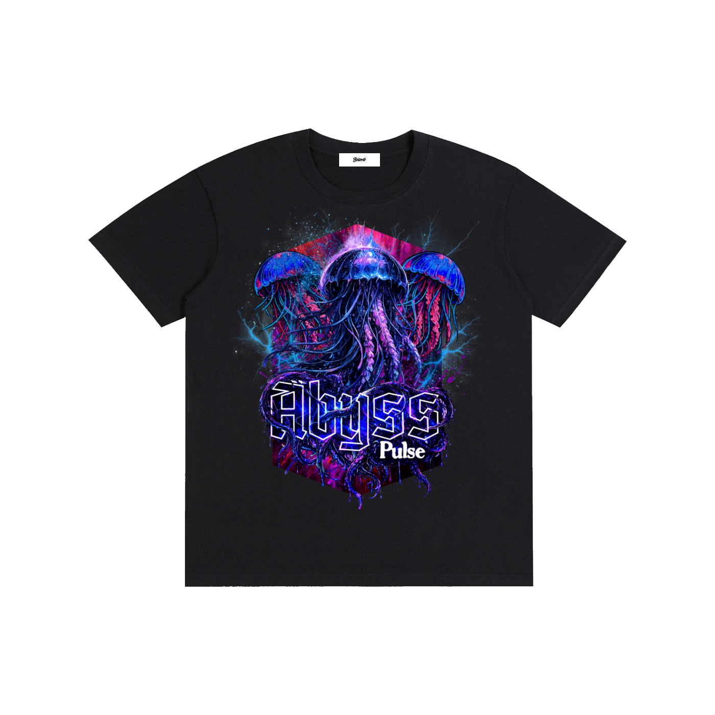 streetwear graphic,jellyfish design,urban fashion,graphic apparel,dark aesthetic,neon art style,streetwear outfit,modern streetwear,bold graphic design,underground fashion