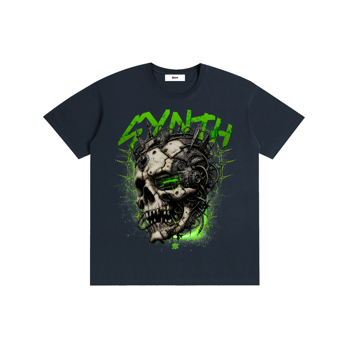 cyber skull streetwear,cyberpunk graphic,skull graphic apparel,futuristic streetwear,urban culture apparel,mechanical skull,glitch art fashion,dystopian fashion,alternative streetwea,graphic apparel