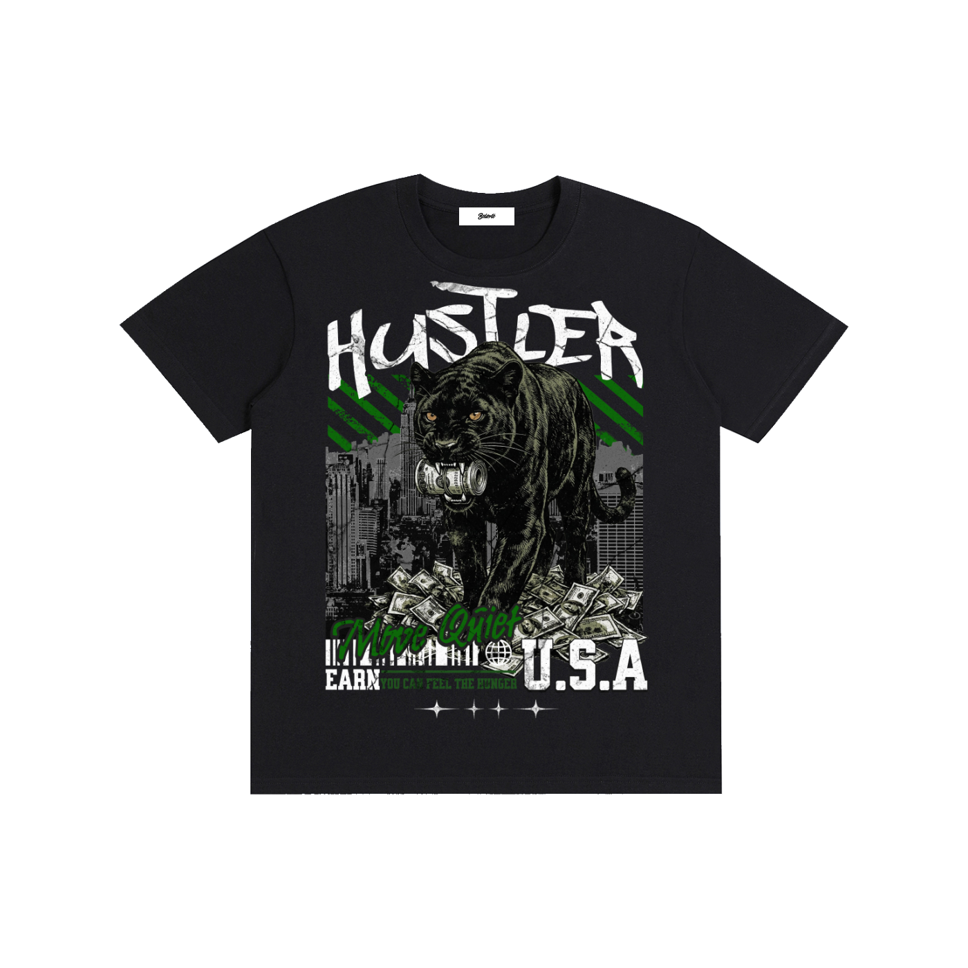 hustler panther tee,panther graphic tee,money graphic tee,urban streetwear tee,city graphic shirt,hustle shirt,statement graphic tee,streetwear graphic tee,panther shirt,urban fashion tee