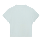 Womens Slim Fit Mock Neck Crop T Shirt - Belarté