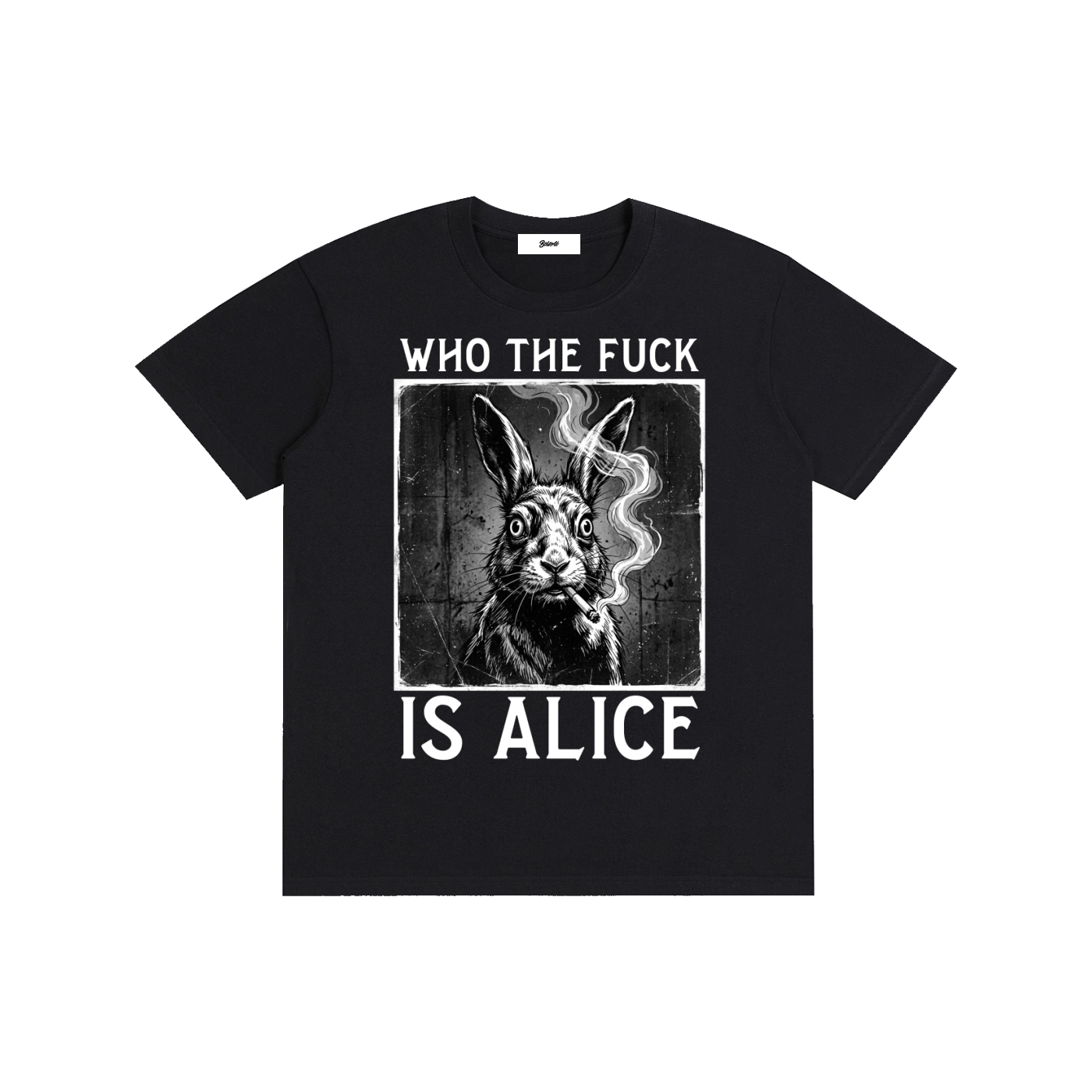 dark humor rabbit shirt,weird rabbit graphic tee,trippy rabbit t shirt,edgy rabbit streetwear,surreal animal graphic tee,alternative rabbit shirt,underground rabbit art tee,bizarre animal streetwear,dark humor streetwear tee,crazy rabbit graphic shirt