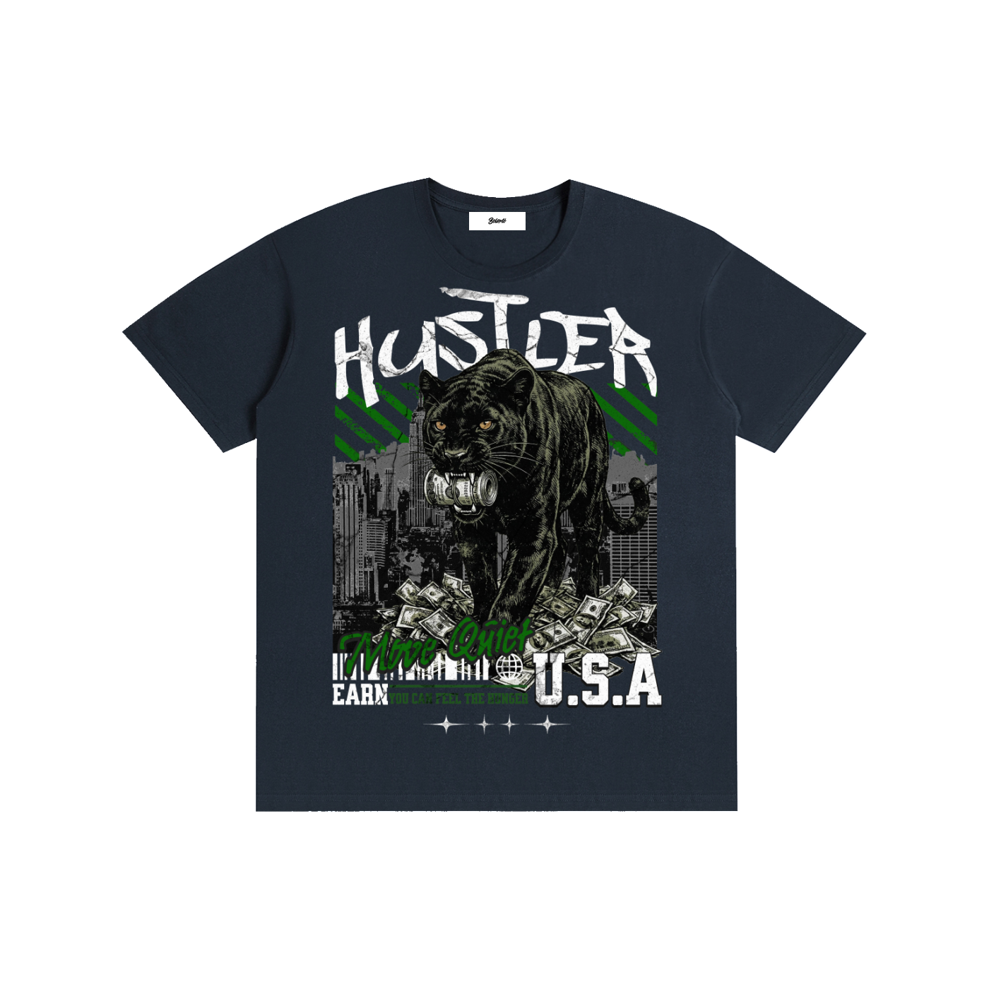 hustler panther tee,panther graphic tee,money graphic tee,urban streetwear tee,city graphic shirt,hustle shirt,statement graphic tee,streetwear graphic tee,panther shirt,urban fashion tee