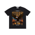 Patriotic Eagle Gym Graphic Storm Of Fire T-shirt - Belarté