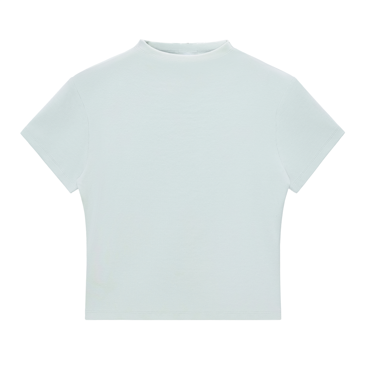 Womens Slim Fit Mock Neck Crop T Shirt - Belarté
