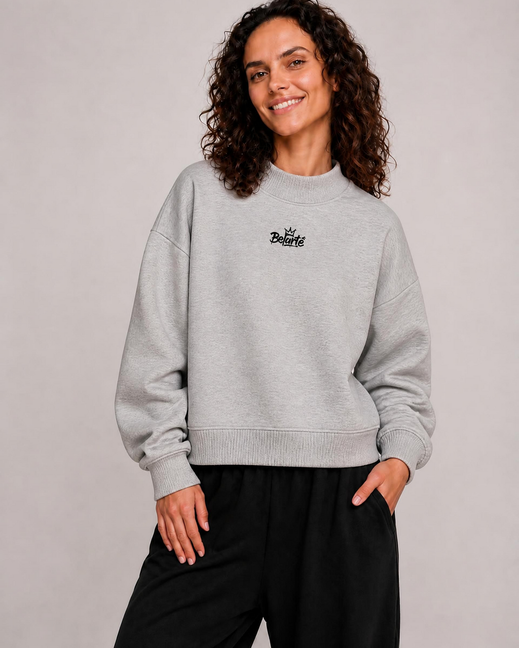 Belarté Essential Fleece Mock-Neck Crew Sweat - vue du produit 4