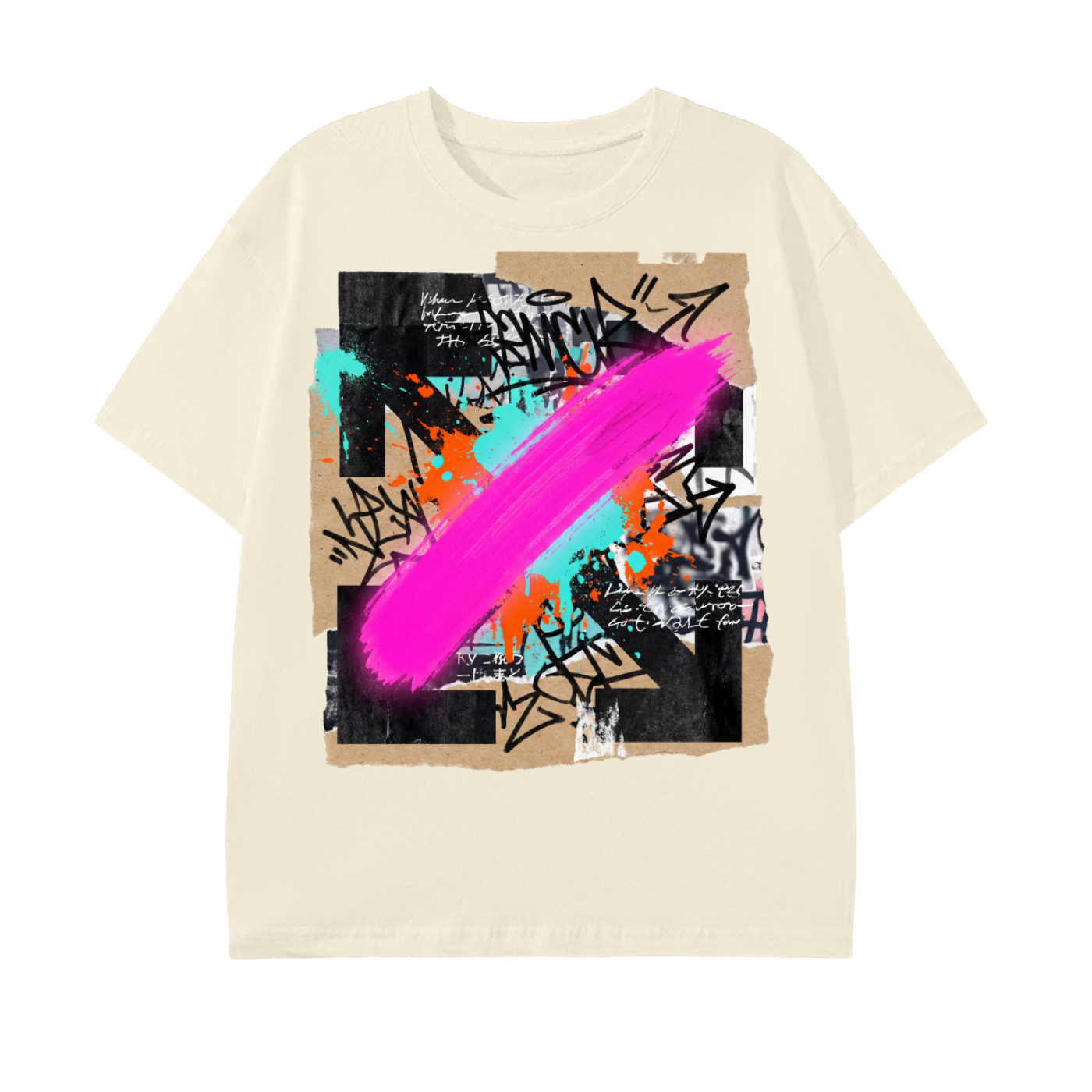 graffiti shirt,streetwear graphic,oversized tee,art t shirt,urban style shirt,paint splash design,neon street fashion,unisex streetwear top,abstract graphic tee,colorful aesthetic shirt
