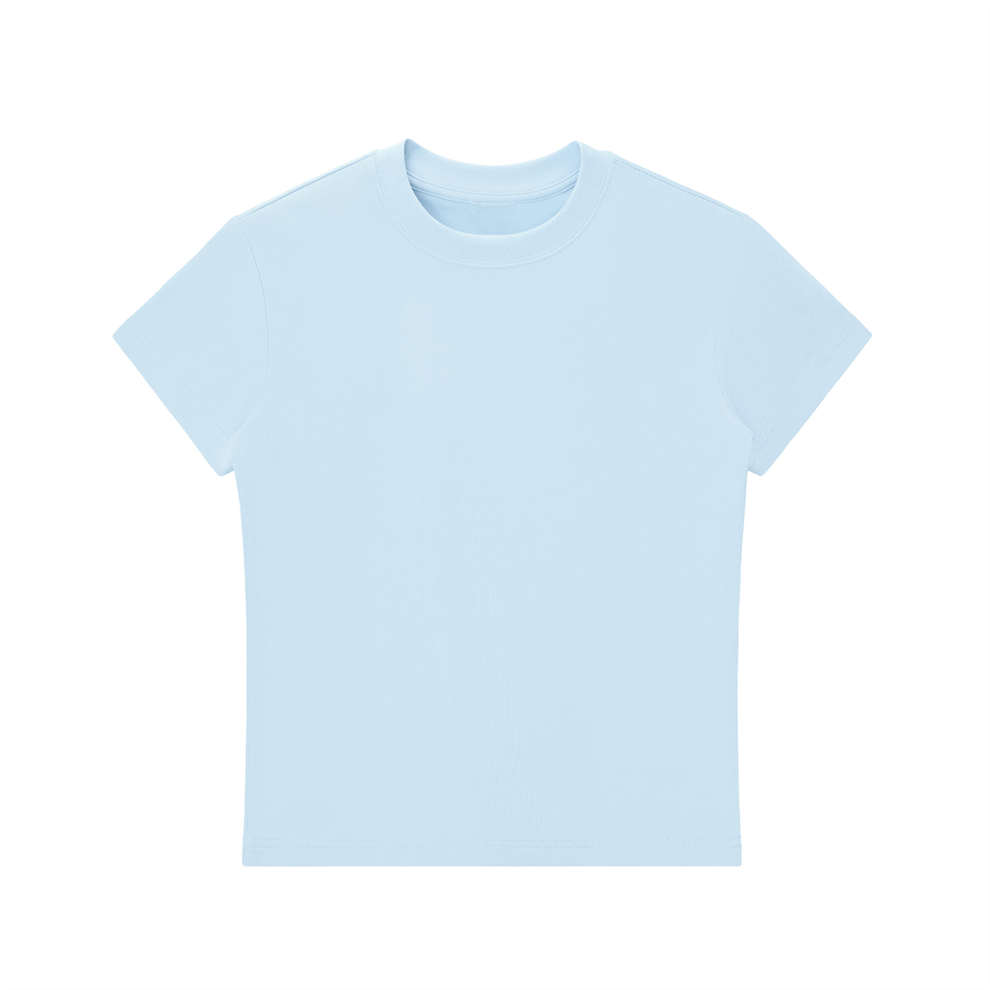 casual fitted tee,basic crop top