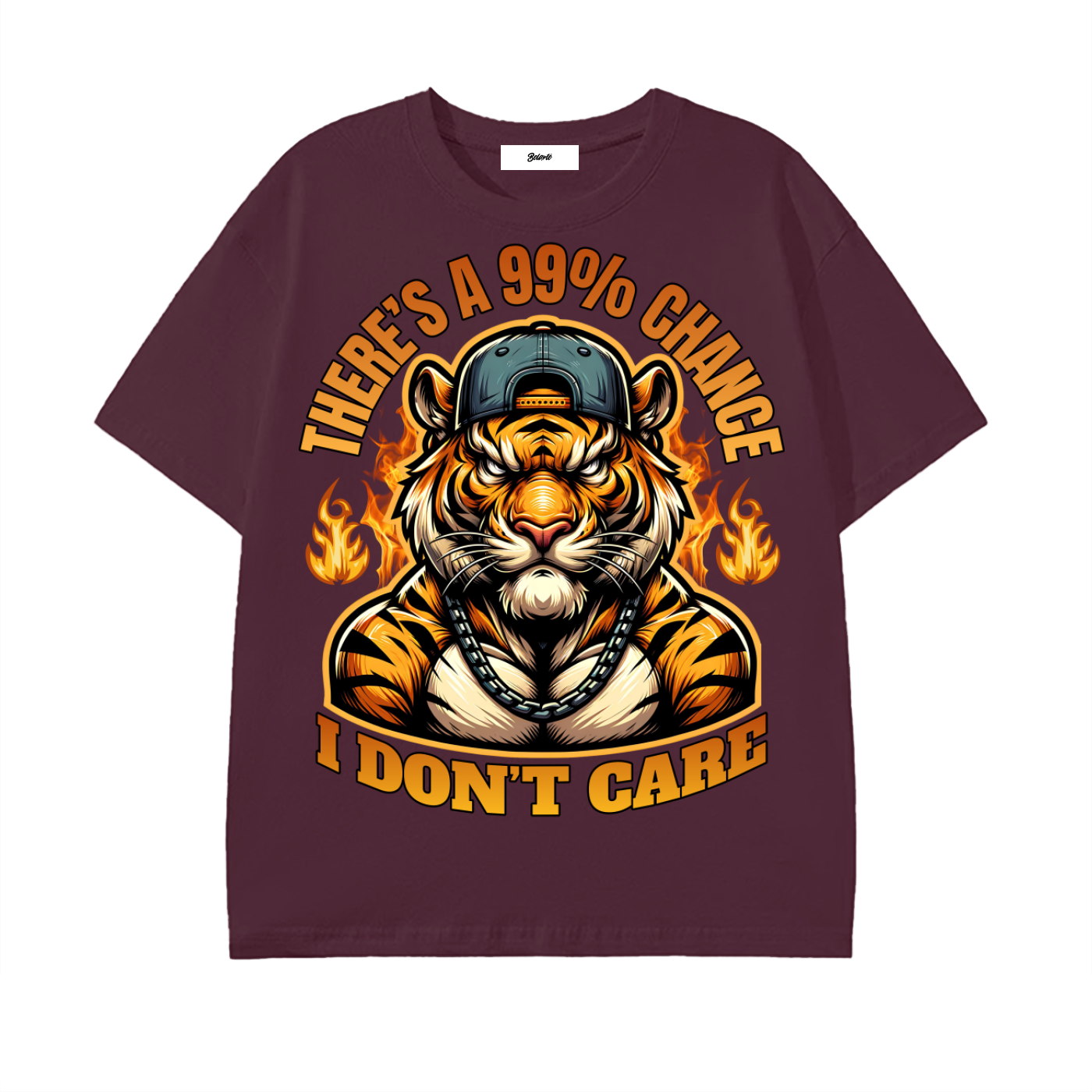 tiger shirt,streetwear graphic,fearless attitude shirt,bold quote shirt,fire tiger design,urban fashion top,gym motivation shirt,savage style apparel,confidence streetwear,aggressive animal graphic