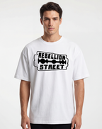 rebellion street graphic,streetwear graphic,urban style shirt,edgy typography design,rebellious fashion,minimalist street art,black white graphic,razor blade style art,bold street design,alternative fashion usa