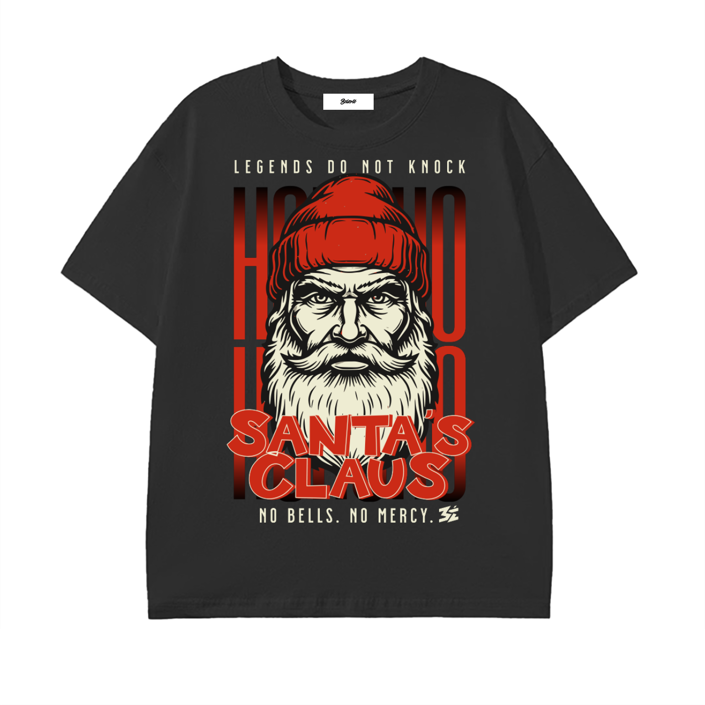 santa streetwear,dark streetwear,graphic t shirt,urban fashion,streetwear design,winter streetwear,edgy fashion,holiday streetwear,collector streetwear,bold graphic tee