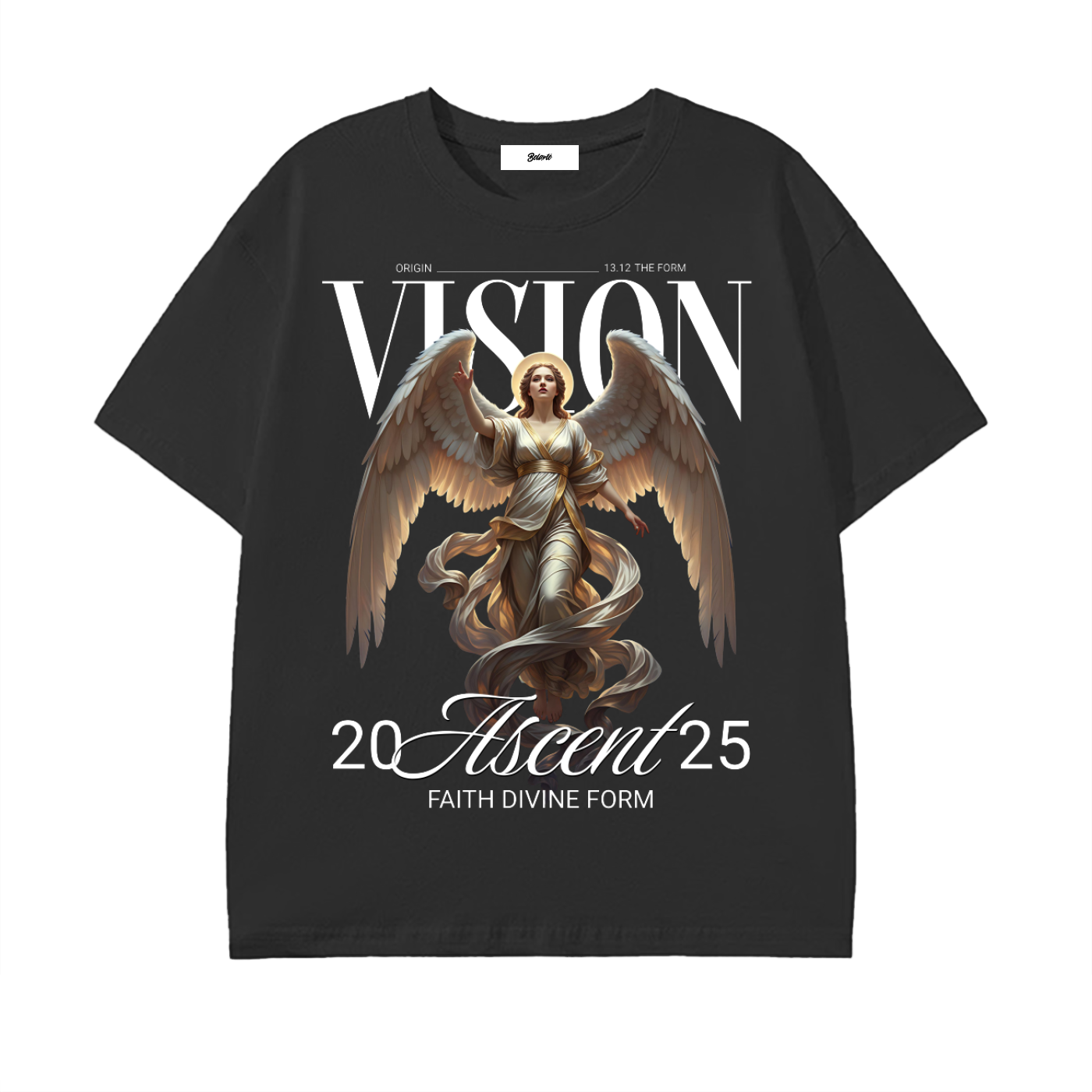 angel graphic,vision shirt,dark art fashion,spiritual streetwear,angel artwork clothing,religious art shirt,celestial graphic,faith inspired fashion,artistic streetwear,modern graphic shirt