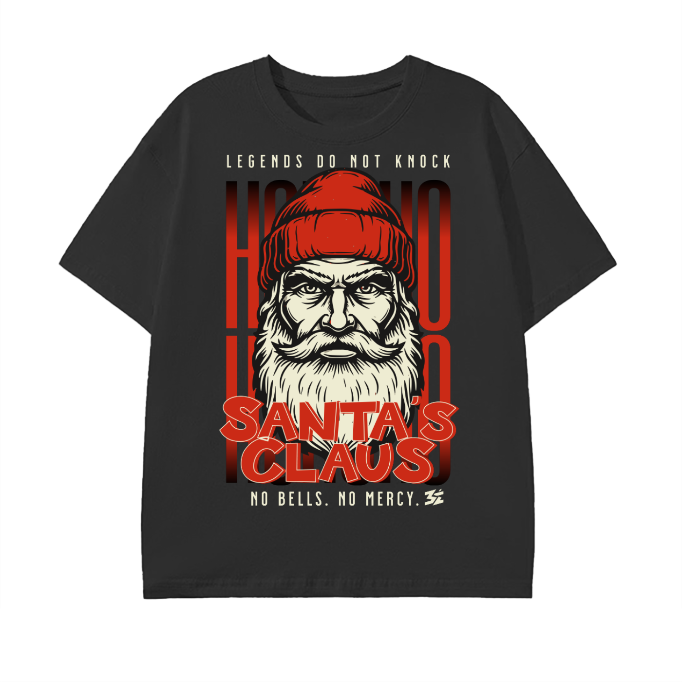 santa streetwear,dark streetwear,graphic t shirt,urban fashion,streetwear design,winter streetwear,edgy fashion,holiday streetwear,collector streetwear,bold graphic tee