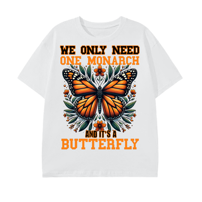 monarch butterfly,butterfly graphic shirt,nature lover apparel,artistic graphic,orange butterfly design,floral graphic shirt,butterfly aesthetic,nature prints clothing,trendy graphic shirt,butterfly art fashion