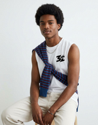 mens tank top,sleeveless tank top,logo tank top,gym tank top,streetwear tank top,minimalist tank top,cotton tank top,summer tank top,casual tank top,white tank top