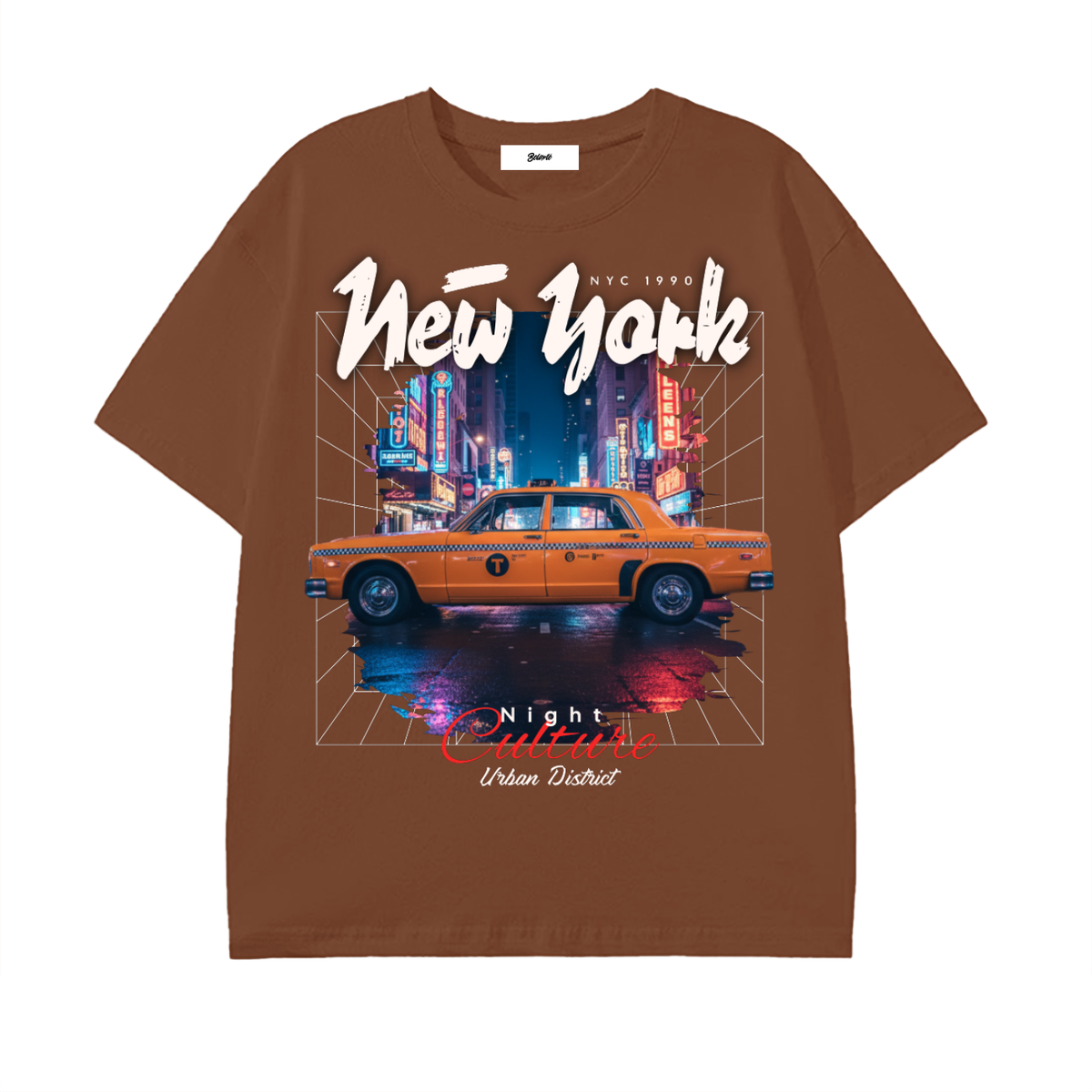 New York Night Taxi T-Shirt - Belarté