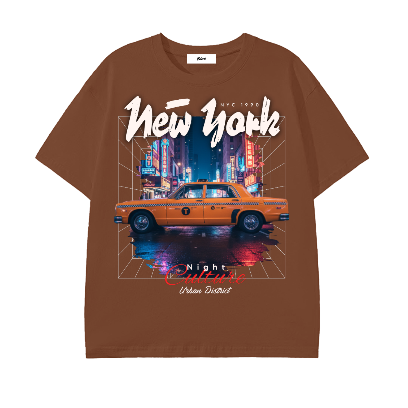 New York Night Taxi T-Shirt - Belarté