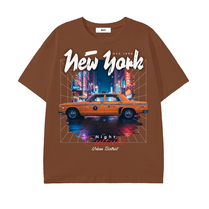 new york,streetwear clothing,urban style,nyc taxi,neon city,night street,city fashion,urban outfit,vintage taxi,street culture