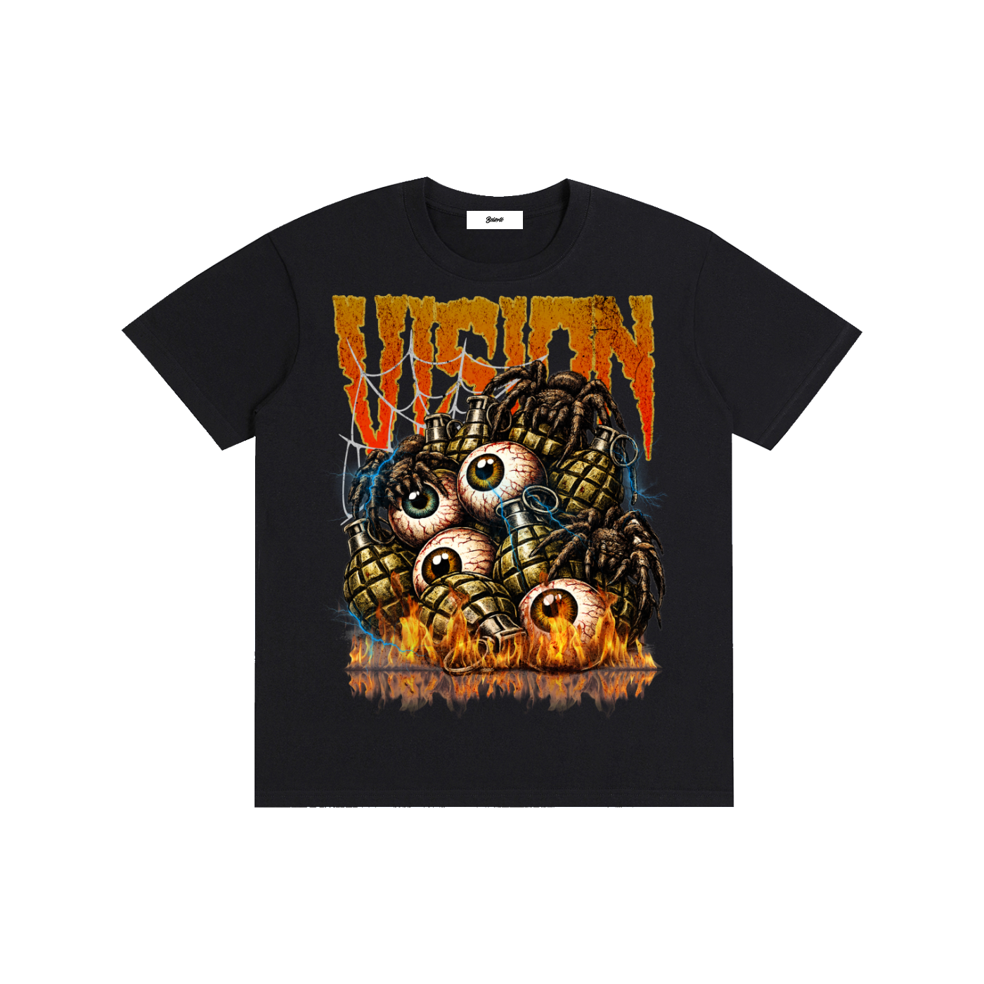 graphic streetwear shirt,vision graphic shirt,urban culture apparel,surreal eye design,edgy streetwear fashion,bold graphic clothing,modern street style,artistic streetwear,statement fashion piece,streetwear graphic design