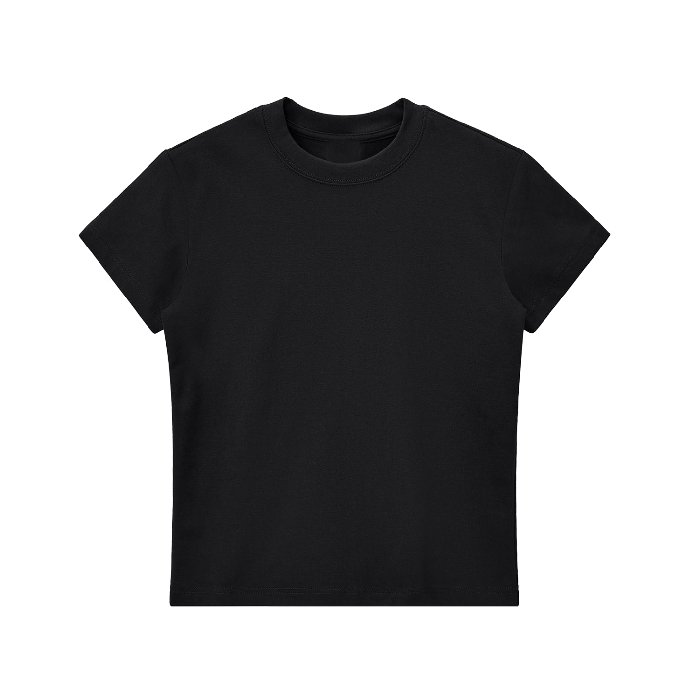 casual fitted tee,basic crop top