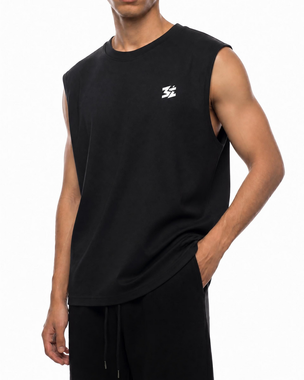 Belarté Black Essential Logo Tank Top