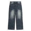 Belarté Men’s Washed Wide Leg Denim Jeans in washed blue - front product view