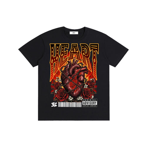 Burning Heart T-shirt graphique - Belarté