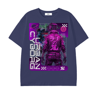cyberpunk shirt,futuristic streetwear,neon graphic shirt,urban tech fashion,street warrior art,digital culture clothing,dark urban style,gamer fashion shirt,cyber street style,futuristic graphic tee
