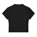 Womens Slim Fit Mock Neck Crop T Shirt - Belarté