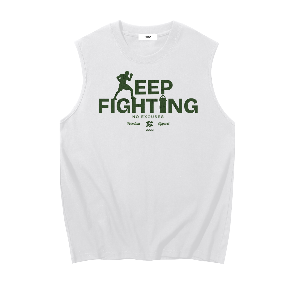 Keep Fighting Motivational Graphic Tank Top - Belarté