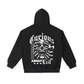 Belarté Curious About Evil Graphic Zip Hoodie in black - product view 1