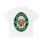 Belarté After Hours London moth graphic cotton T-shirt, White back print