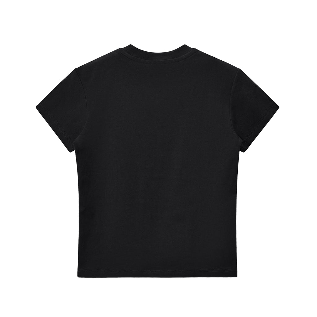casual fitted tee,basic crop top