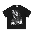 Belarté Noise Oversized Graphic T-Shirt in black - front product view