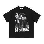 Belarté Noise Oversized Graphic T-Shirt in black - front product view