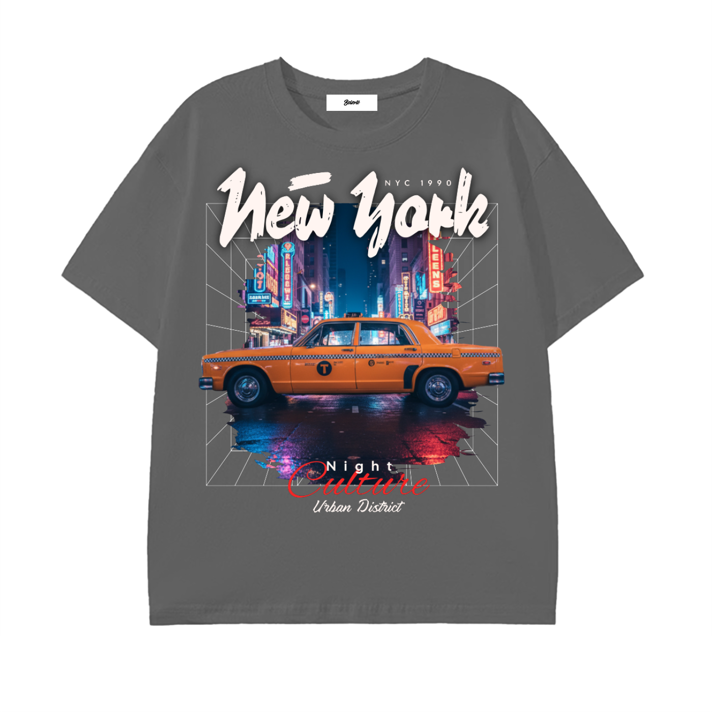 New York Night Taxi T-Shirt - Belarté