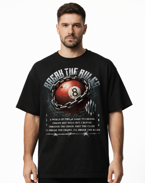 Break The Rules 8 Ball Chain Unisex T-shirt - Belarté