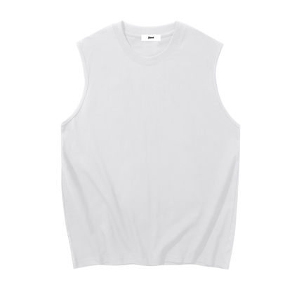 white tank top,mens tank top,sleeveless tank top,gym tank top,minimalist tank top,summer tank top,streetwear tank top,cotton tank top,workout tank top,casual tank top
