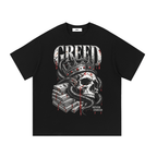 Belarté Greed Never Enough Graphic T-Shirt in black - front graphic view