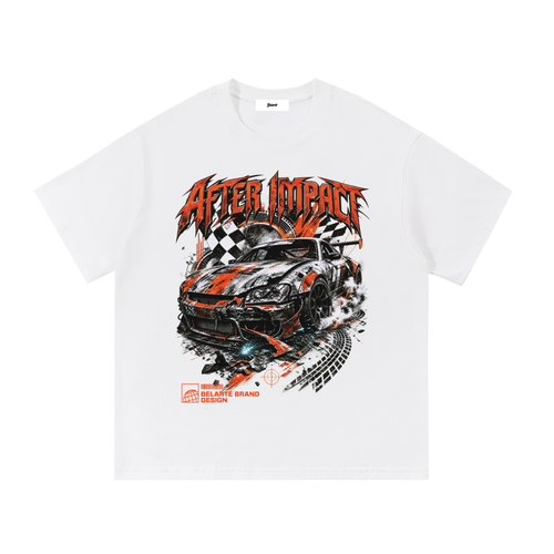 Belarté After Impact Racing T-shirt graphique en blanc - vue du produit 1