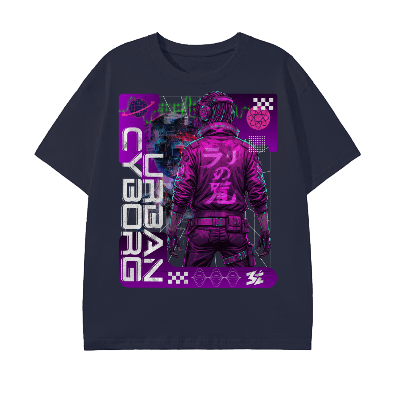 cyberpunk shirt,futuristic streetwear,neon graphic shirt,urban tech fashion,street warrior art,digital culture clothing,dark urban style,gamer fashion shirt,cyber street style,futuristic graphic tee