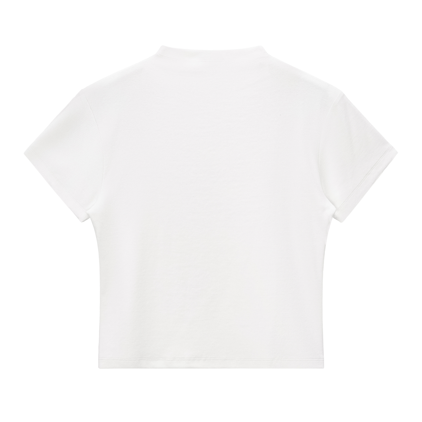 Womens Slim Fit Mock Neck Crop T Shirt - Belarté