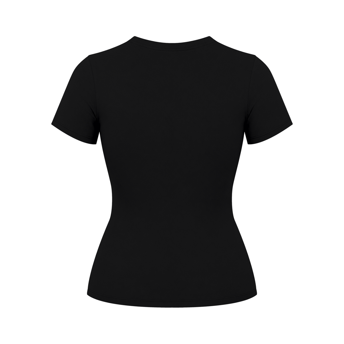 Schwarzes Belarté Damen-Sportshirt, unbedruckte Rückseite