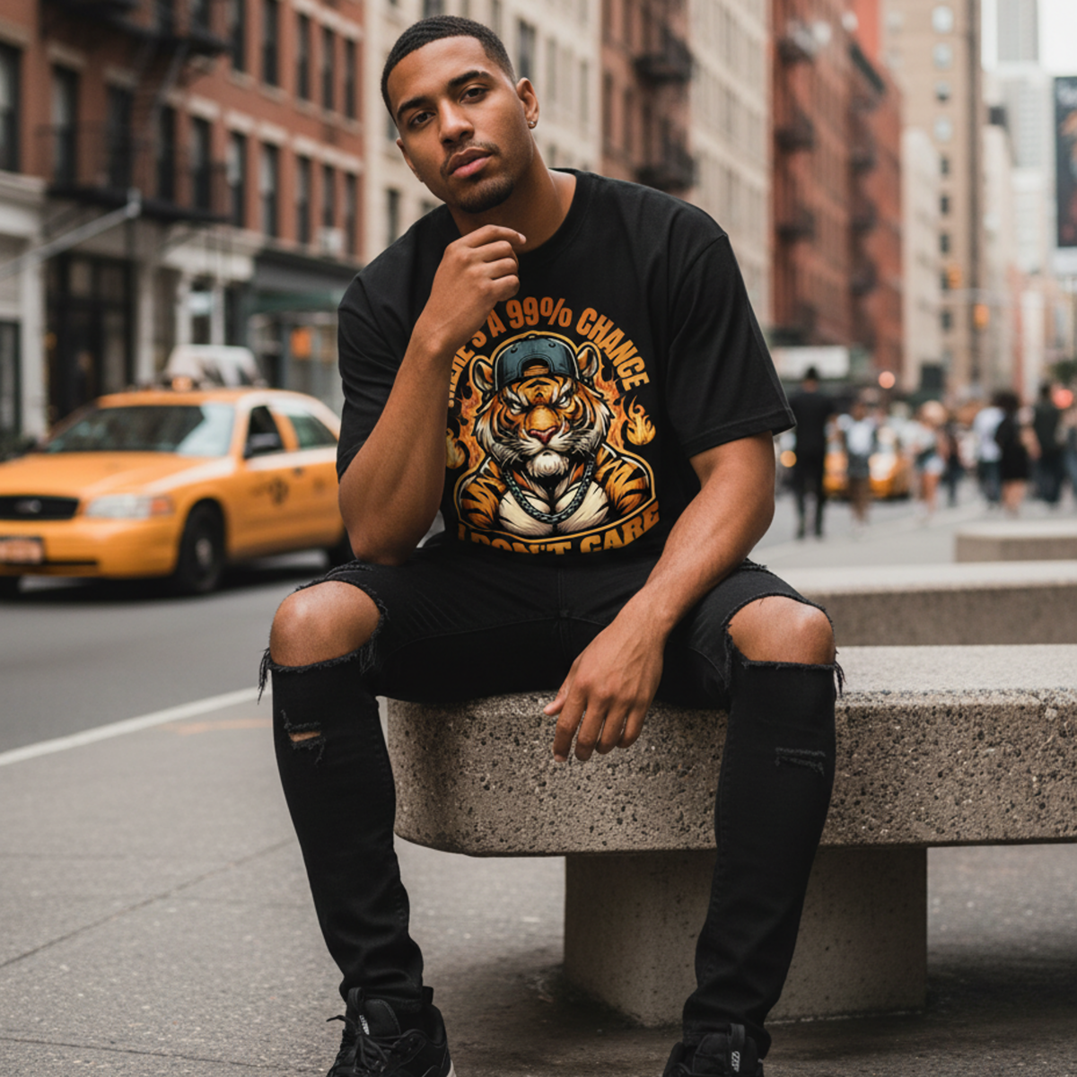 No Mercy Tiger Statement T-Shirt