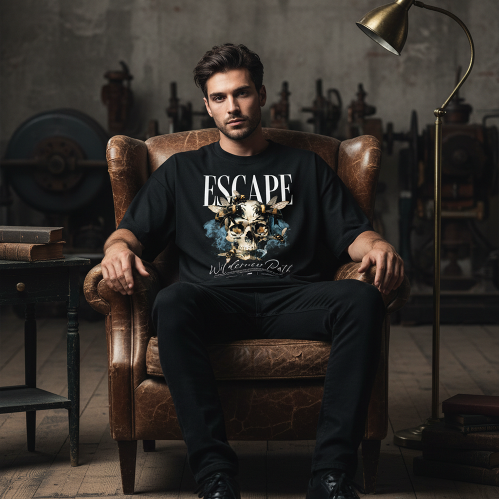 Escape Skull Streetwear Graphic T-Shirt - Belarté